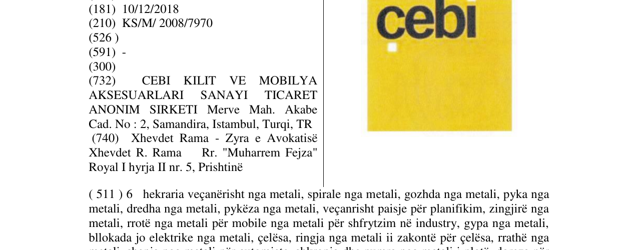 Zëri i markës cebi në buletin