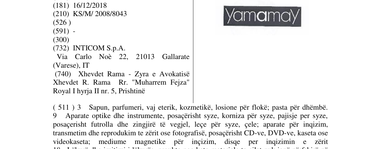 Zëri i markës Markë figurative në buletin
