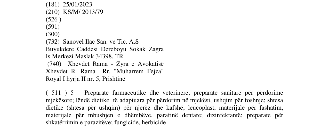 Zëri i markës ator-sanovel në buletin