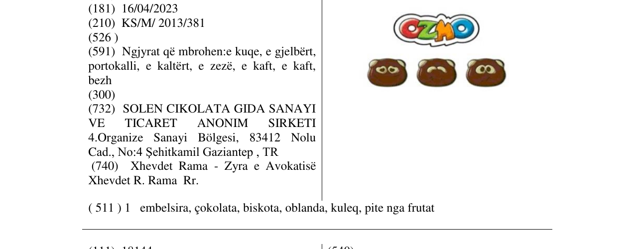Zëri i markës OZMO në buletin