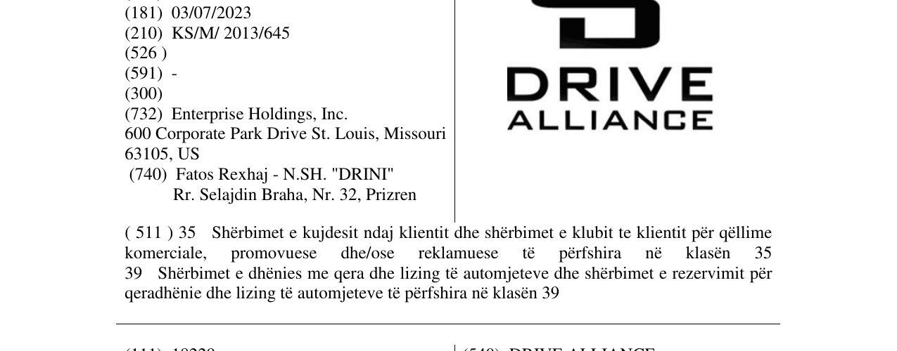 Zëri i markës D DRIVE ALLIANCE në buletin