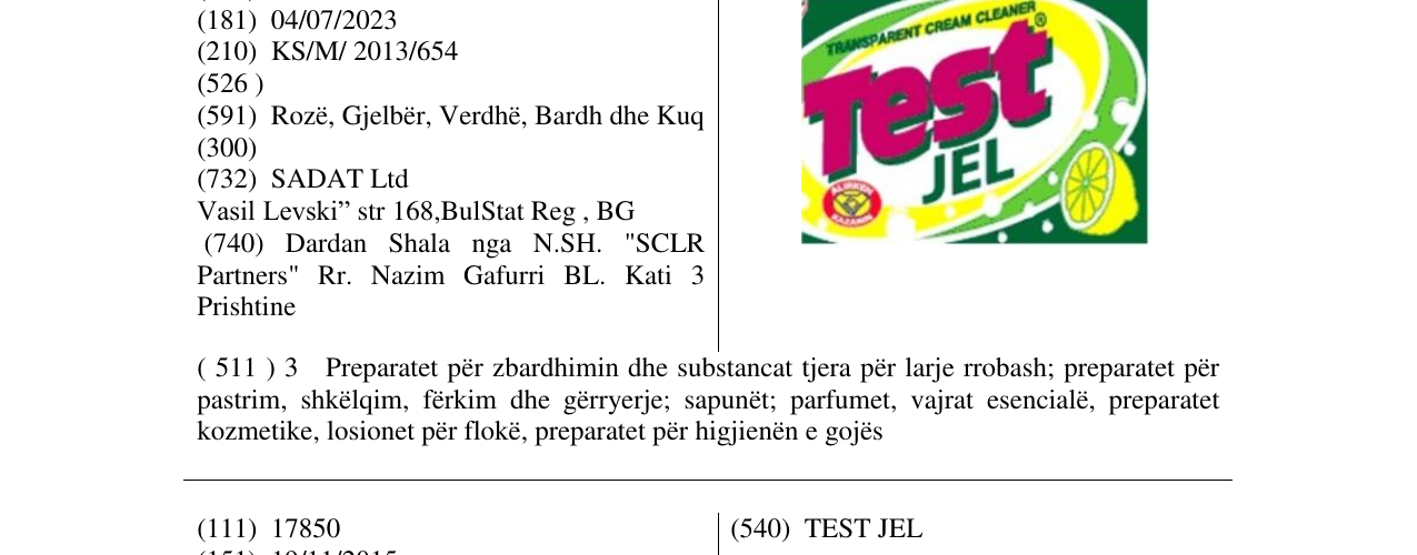 Zëri i markës Test JEL në buletin