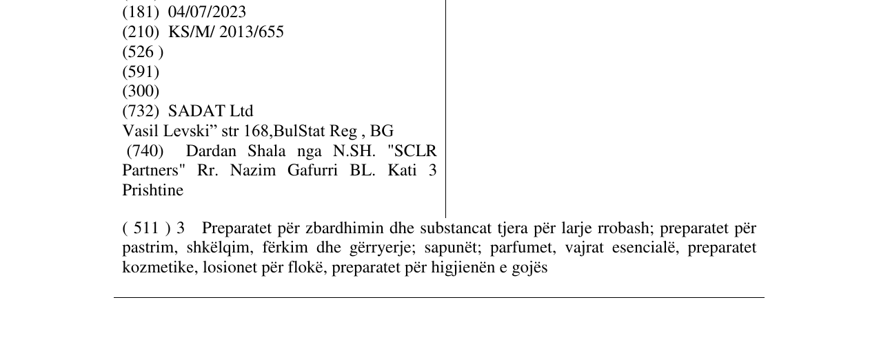 Zëri i markës TEST JEL në buletin