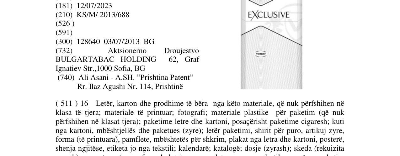 Zëri i markës Markë figurative në buletin