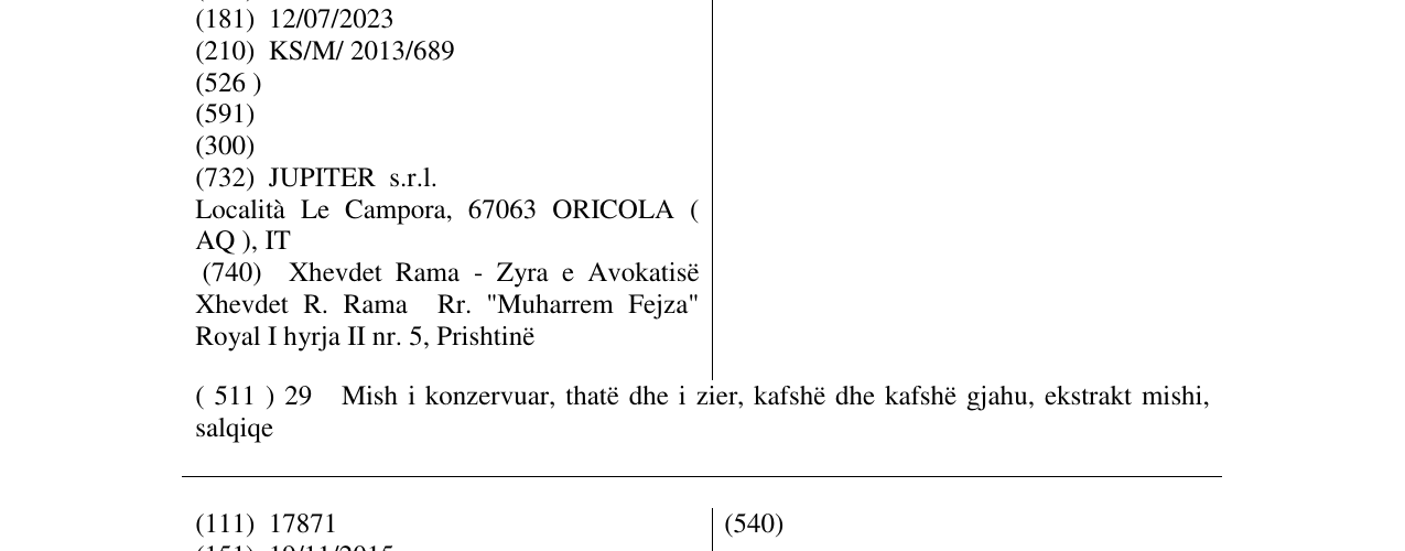 Zëri i markës WILLO në buletin