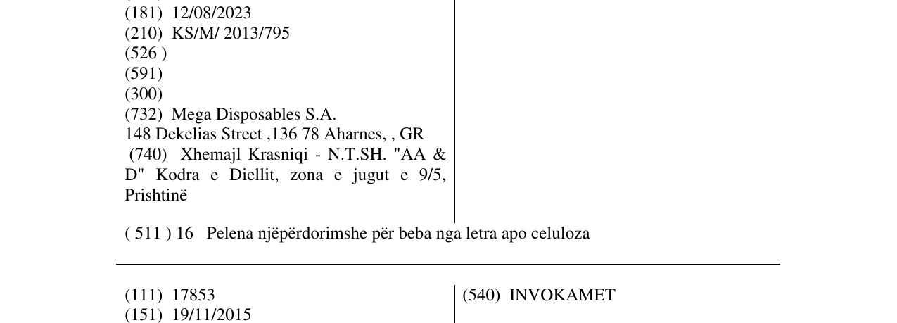Zëri i markës BABYLINO në buletin