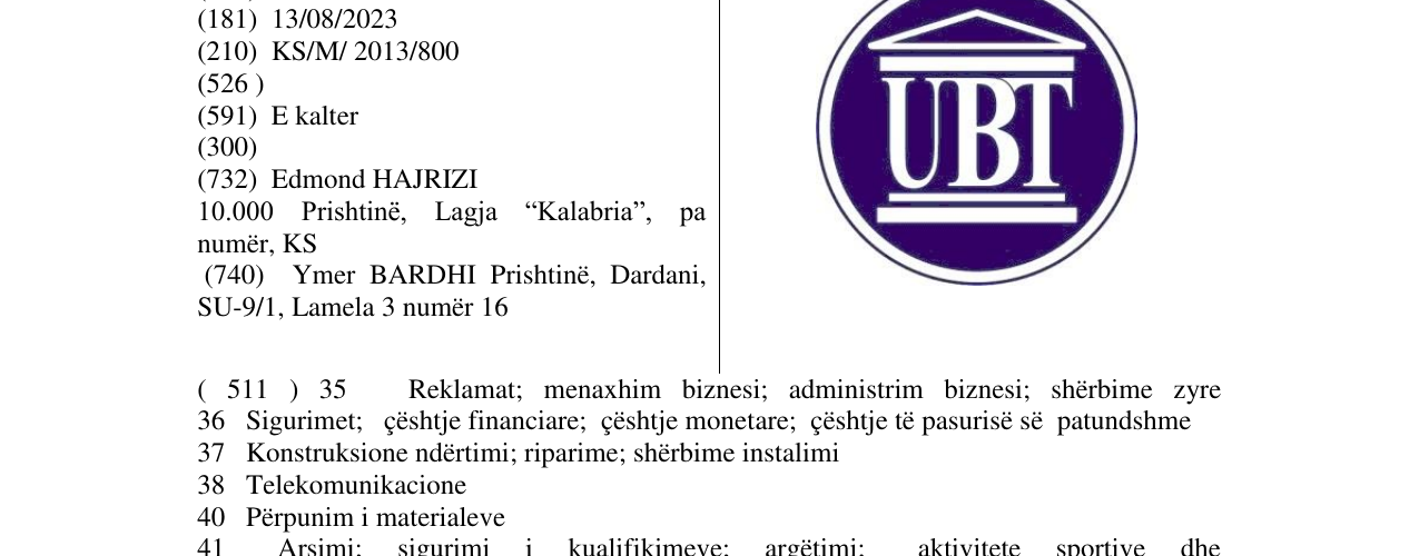 Zëri i markës UBT në buletin