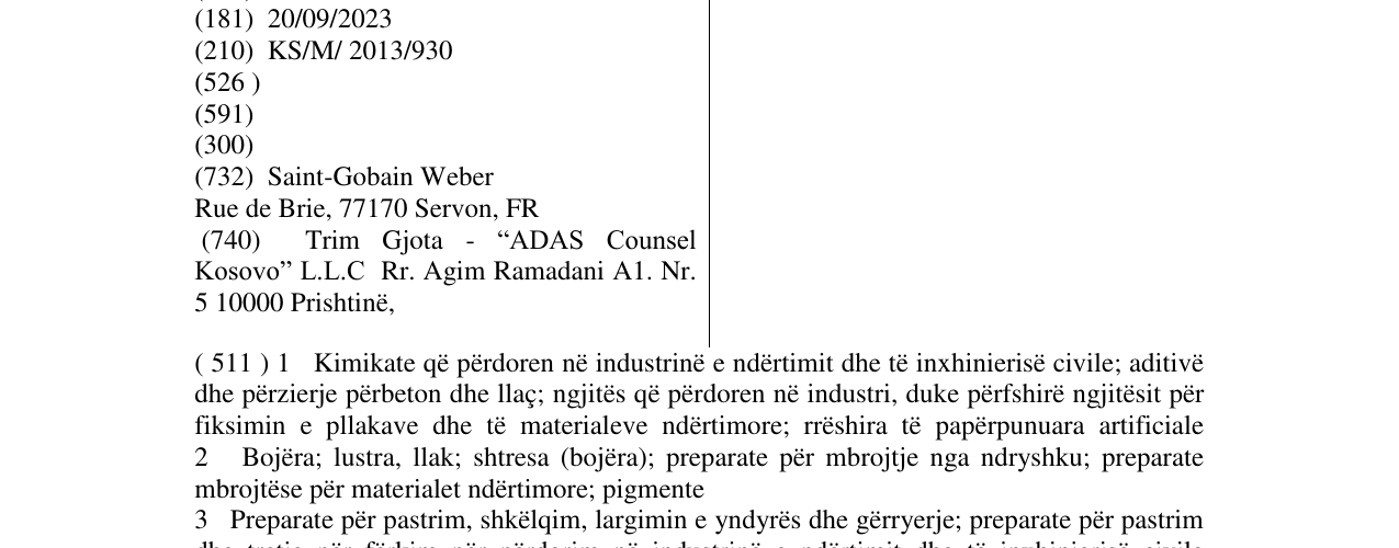 Zëri i markës WEBER në buletin