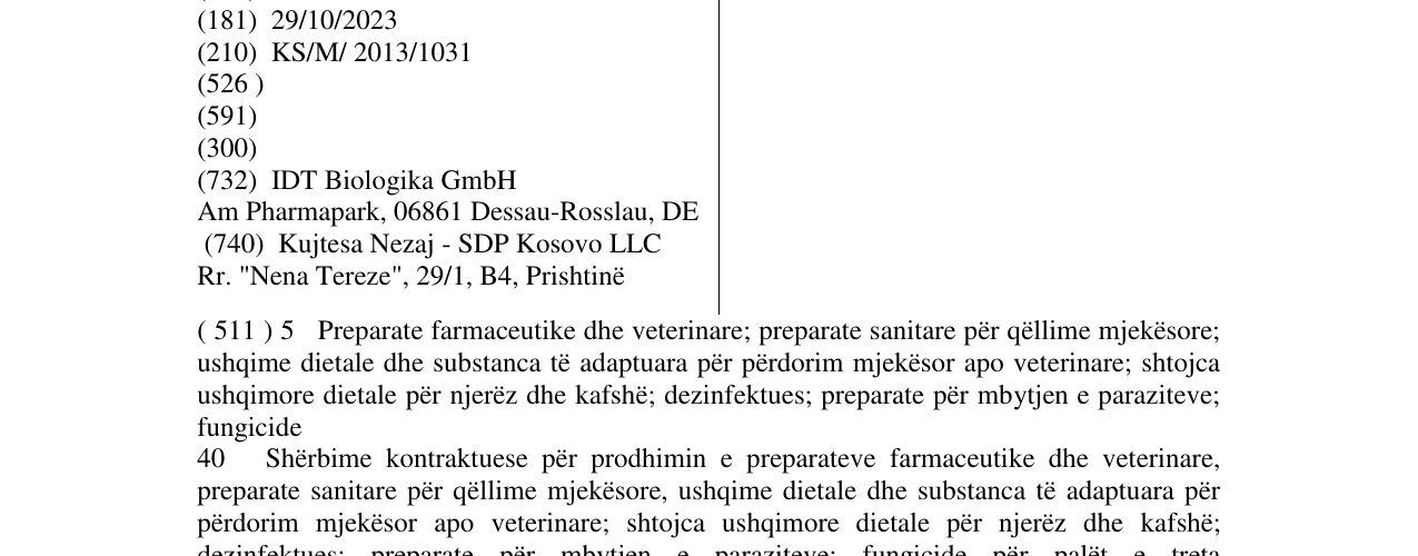 Zëri i markës IDT në buletin