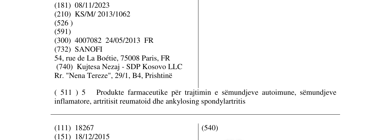 Zëri i markës KIMUVIB në buletin