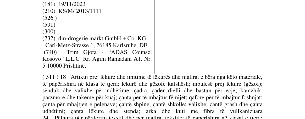 Zëri i markës Pusblu në buletin