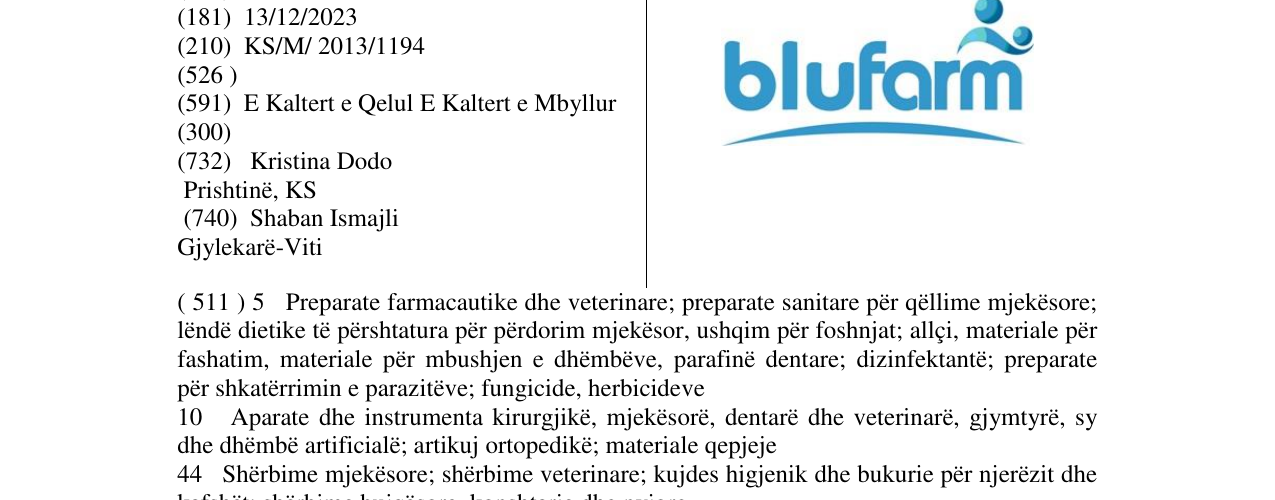 Zëri i markës blufarm në buletin