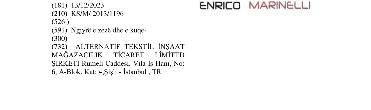 Zëri i markës ENRICO MARINELLI në buletin