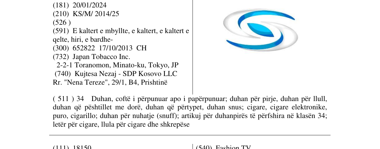 Zëri i markës Markë figurative në buletin