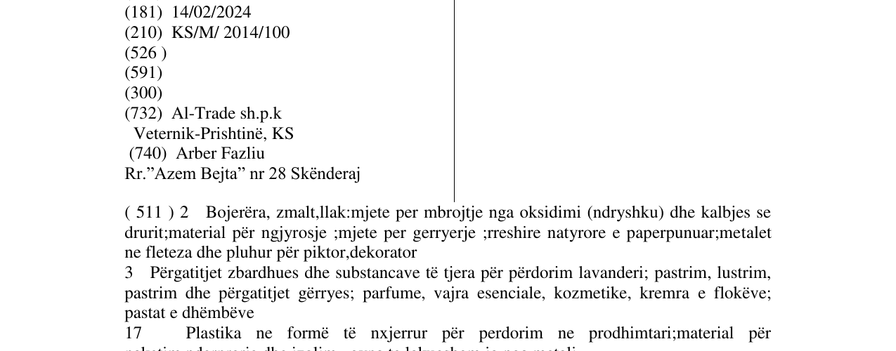 Zëri i markës BAU FIX në buletin