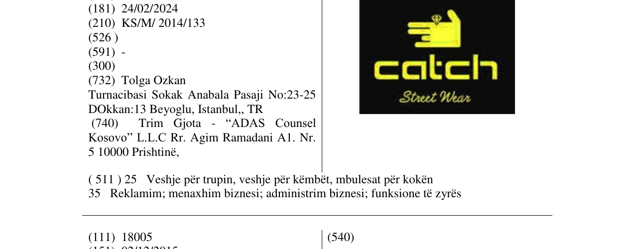 Zëri i markës catch në buletin