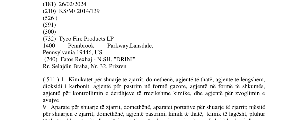 Zëri i markës ANSUL në buletin