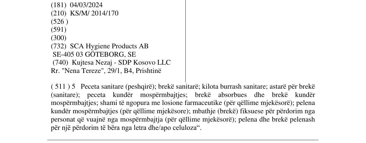 Zëri i markës INSTADRY në buletin