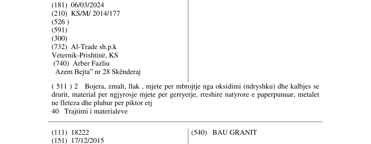 Zëri i markës BAU COLOR në buletin