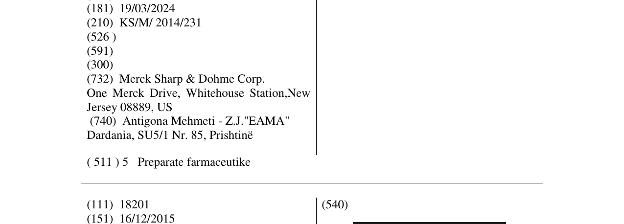 Zëri i markës JEGZO në buletin