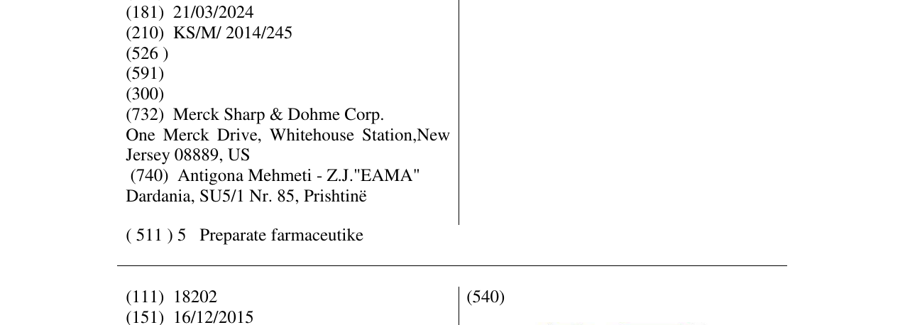Zëri i markës PAZAMBRO në buletin
