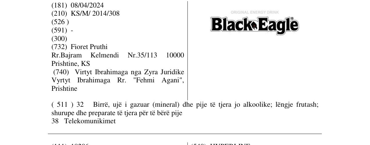 Zëri i markës Black Eagle në buletin