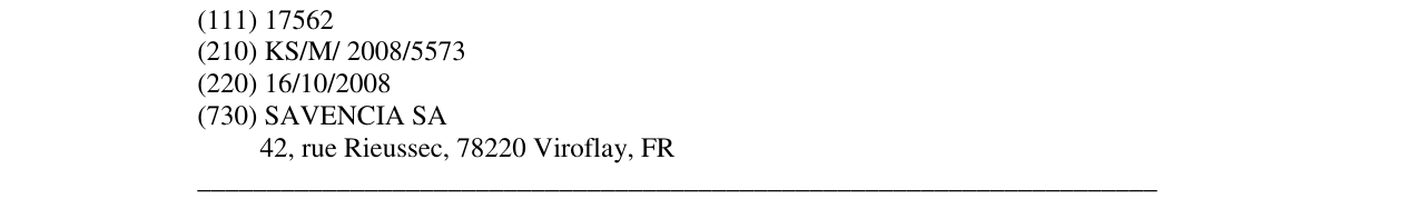 Zëri i markës SAINT-MORET në buletin