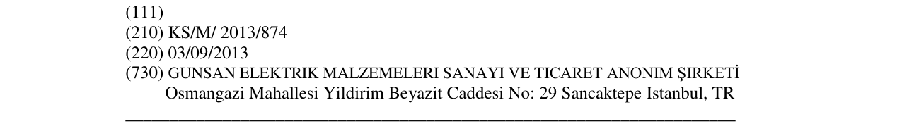 Zëri i markës GUNSAN në buletin