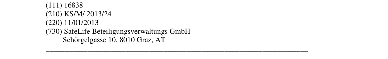The entry of the trademark Figurative mark in the bulletin