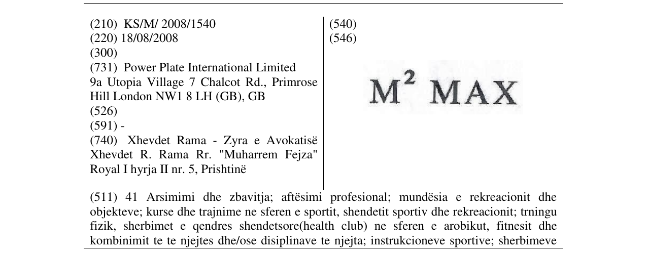 Zëri i markës M² MAX në buletin