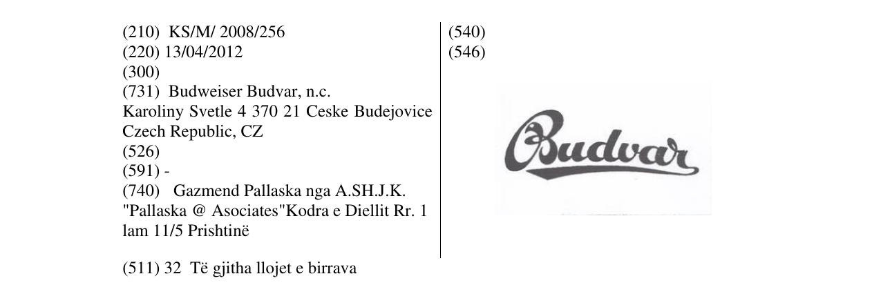 Zëri i markës BUDVAR në buletin