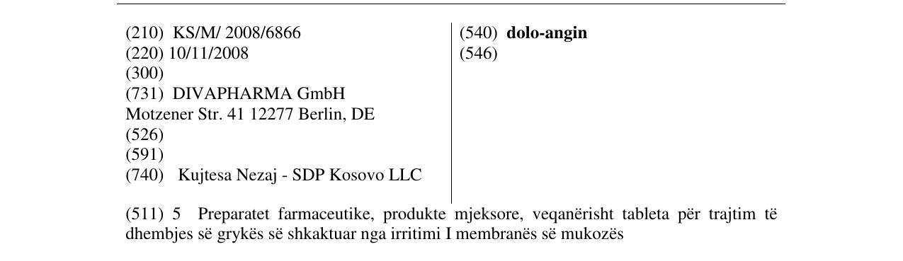 Zëri i markës dolo-angin në buletin