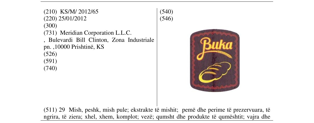 Zëri i markës Markë figurative në buletin