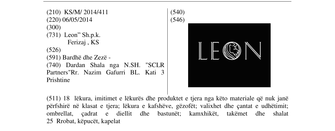 Zëri i markës LEON në buletin