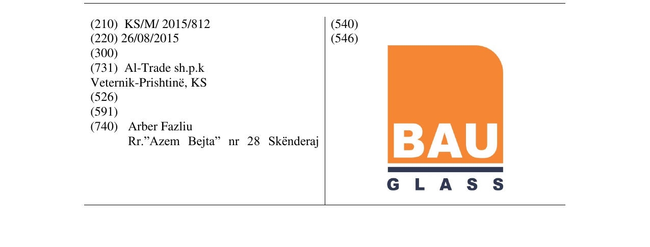 Zëri i markës BAU GLASS në buletin