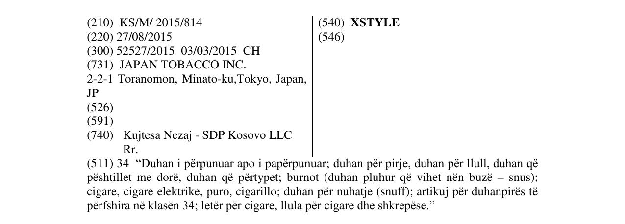 Zëri i markës XSTYLE në buletin