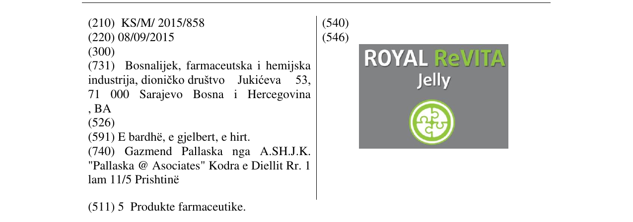 Zëri i markës Markë figurative në buletin