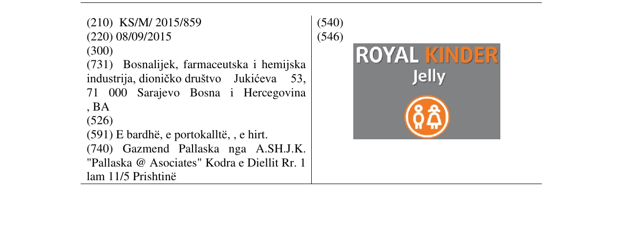 Zëri i markës Markë figurative në buletin