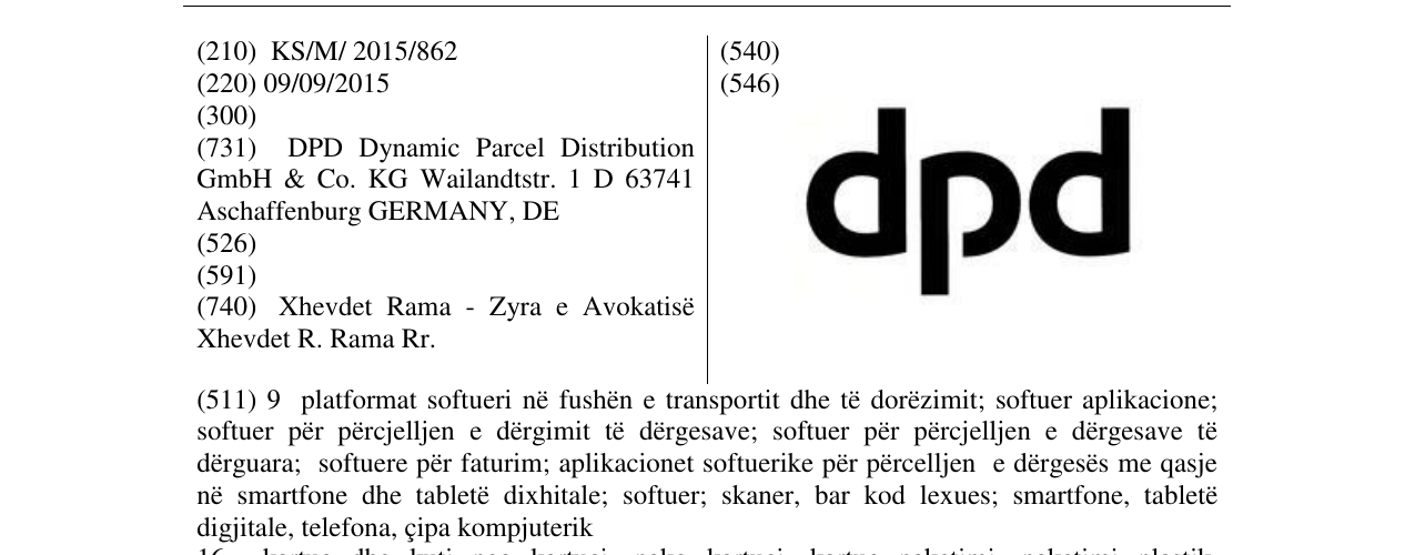 Zëri i markës Markë figurative në buletin