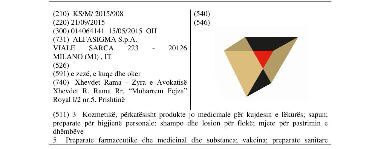 Zëri i markës Markë figurative në buletin