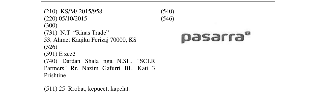 Zëri i markës pasarra në buletin