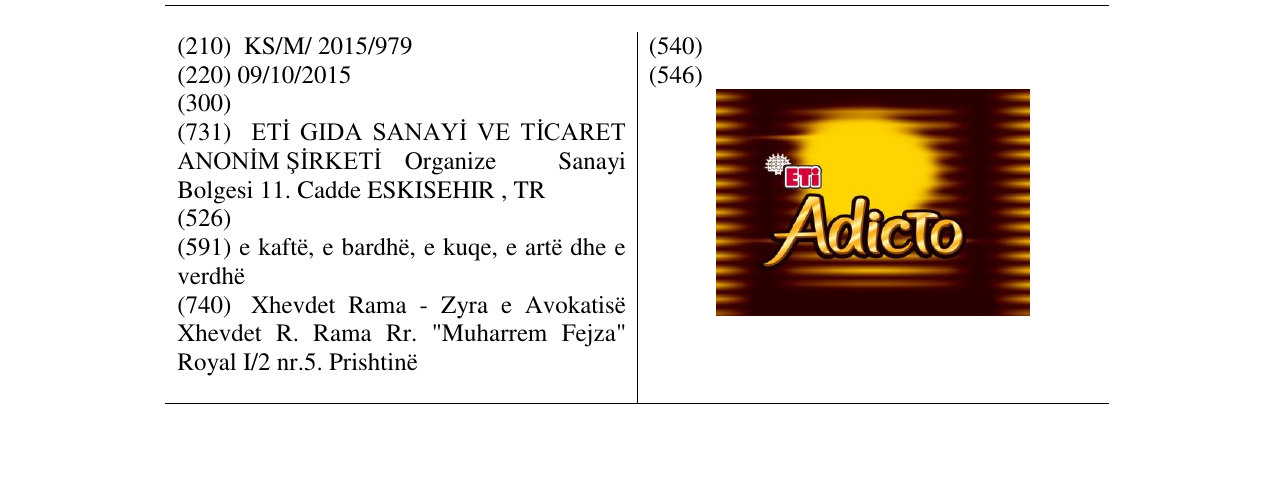 Zëri i markës ETi AdicTo në buletin