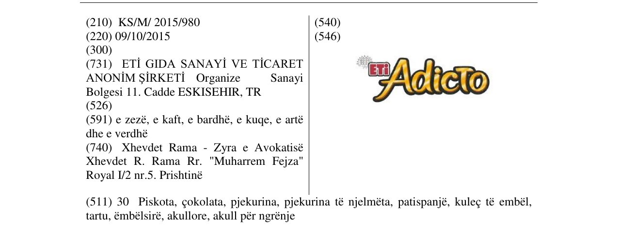 Zëri i markës ETi AdicTo në buletin