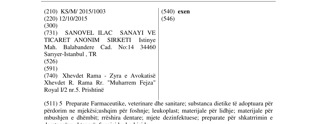 Zëri i markës exen në buletin