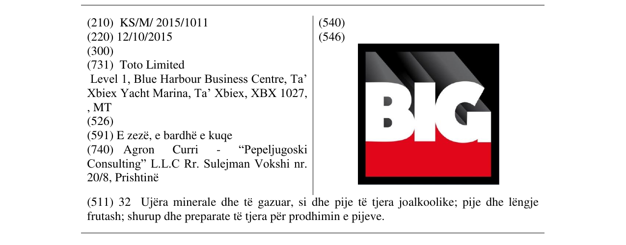 Zëri i markës BIG në buletin