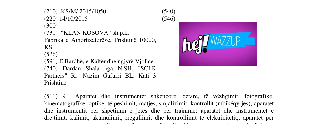 Zëri i markës hej! WAZZUP në buletin