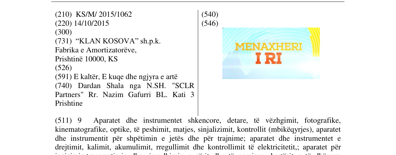 Zëri i markës MENAXHERI I RI në buletin