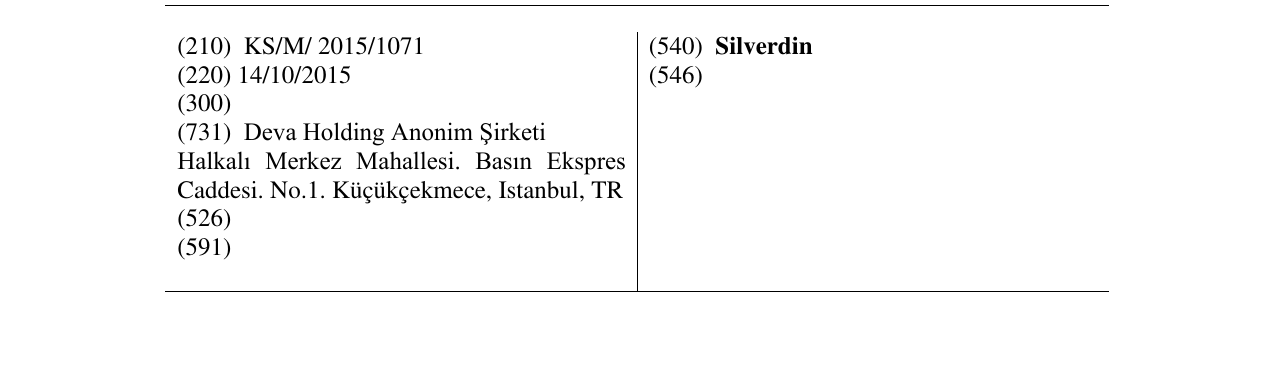 Zëri i markës Silverdin në buletin