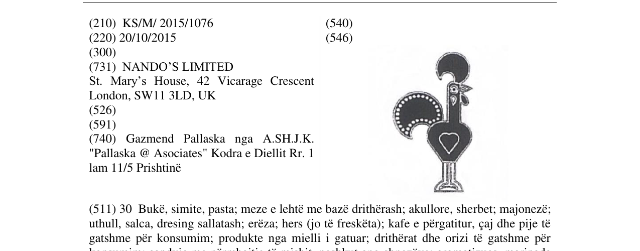 Zëri i markës Markë figurative në buletin