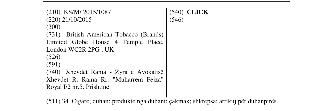 Zëri i markës CLICK në buletin